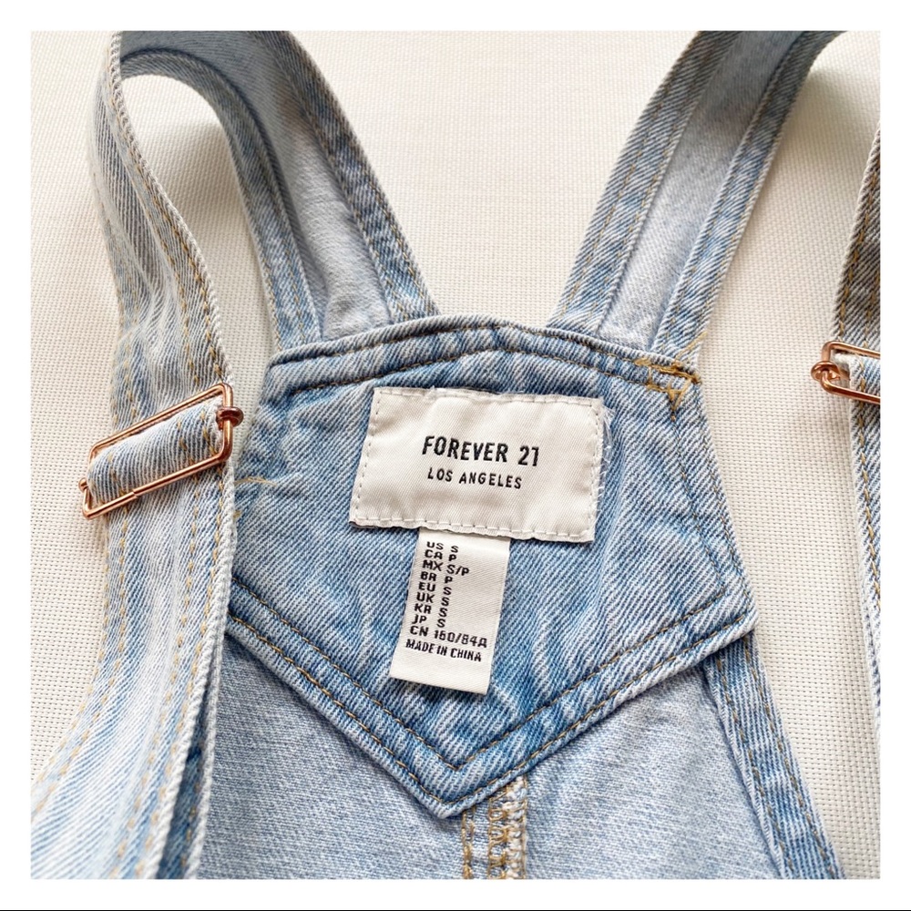 Forever 21 Denim Overall Mini Dress - Picture 9 of 13